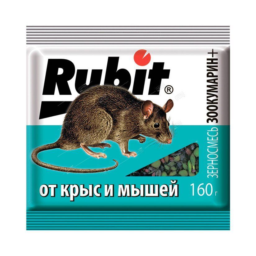 Рубит Зоокумарин+ зерно смесь 160г (ЛЕТТО)(30шт)