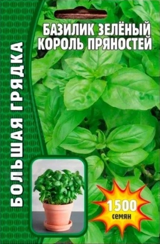 Базилик Король Пряностей зелёный Большая грядка 1500 шт (Ред.Сем)