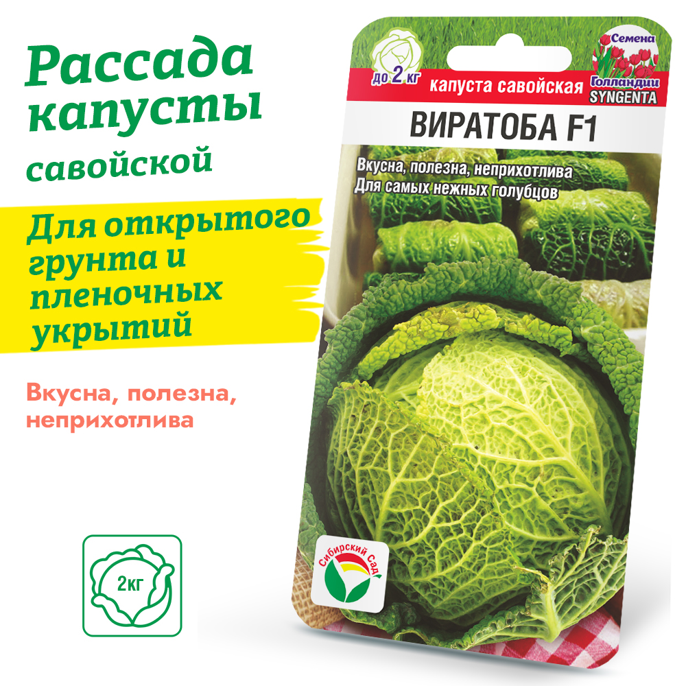 Капуста Савойская Виратоба F1 1шт (ящик 72яч/ячейка*9шт)