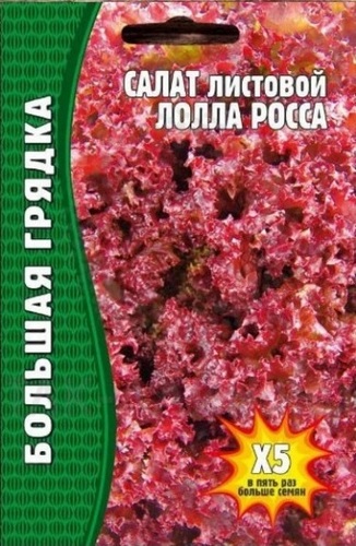 Салат Лолла Росса листовой Большая грядка 500шт (Ред.сем)