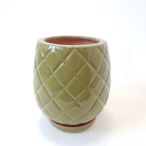 Кашпо Ананас 2 Д15см В20см зеленый 1 горшок