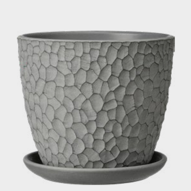 Манго №3 серый бутон 2,2л d18см (Композит)(8шт) 