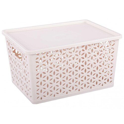 Корзина Мираж 380*285*210 с крышкой бежевый (7шт) (Альтерн)