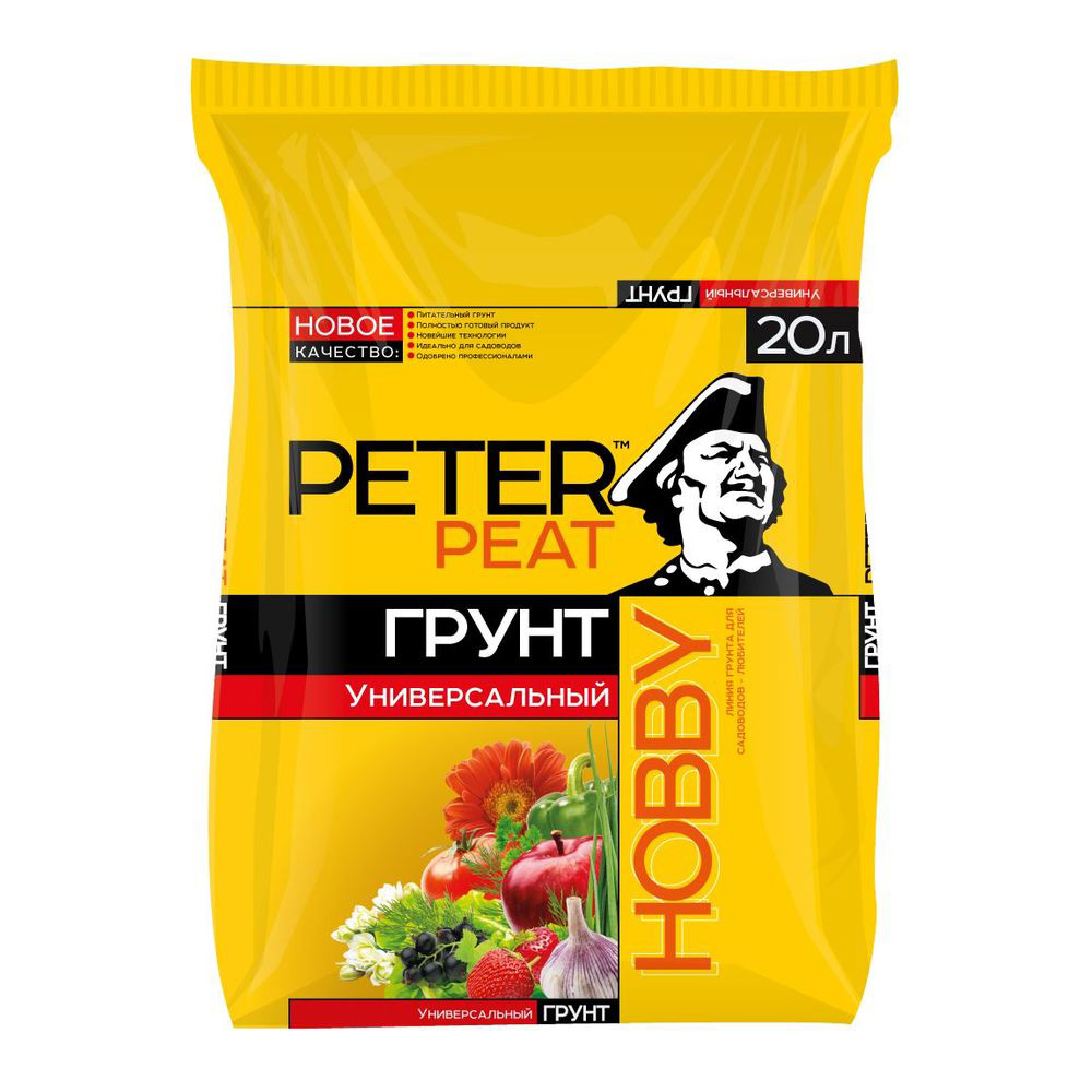 Грунт 20л Универсал линия ХОББИ (Питэр Пит)(100шт)