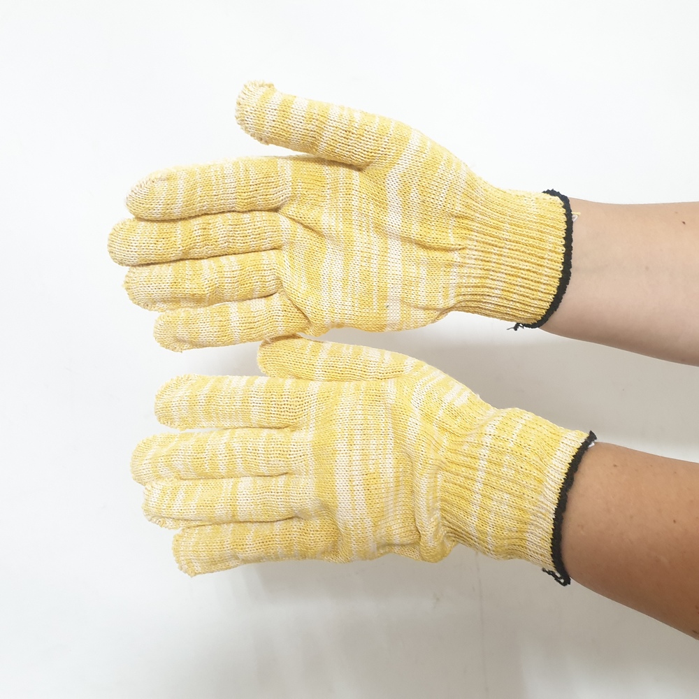 Перчатки ХБ 5 нитей (10) Желтые (Проф)(10шт) 