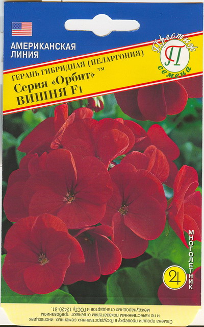 Герань (пеларгония) ОРБИТ Вишня F1 5шт (Престиж)