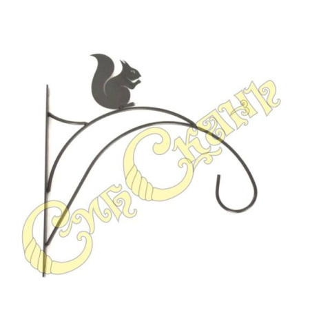 Кронштейн Белочка для подвесных кашпо белый (СибСкань)