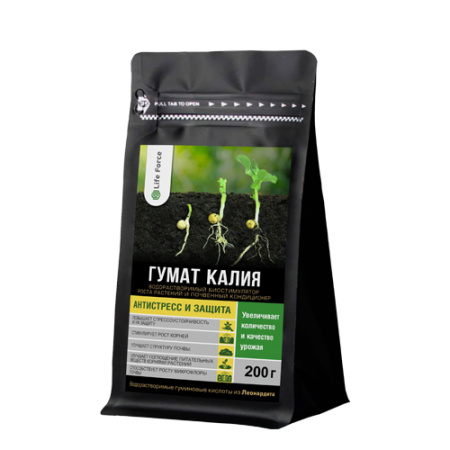Гумат КАЛИЯ 0,2кг (Лайф Форс)(80шт)